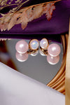 Pink Earrings – Timeless Elegance with a Gold-Plated Finish