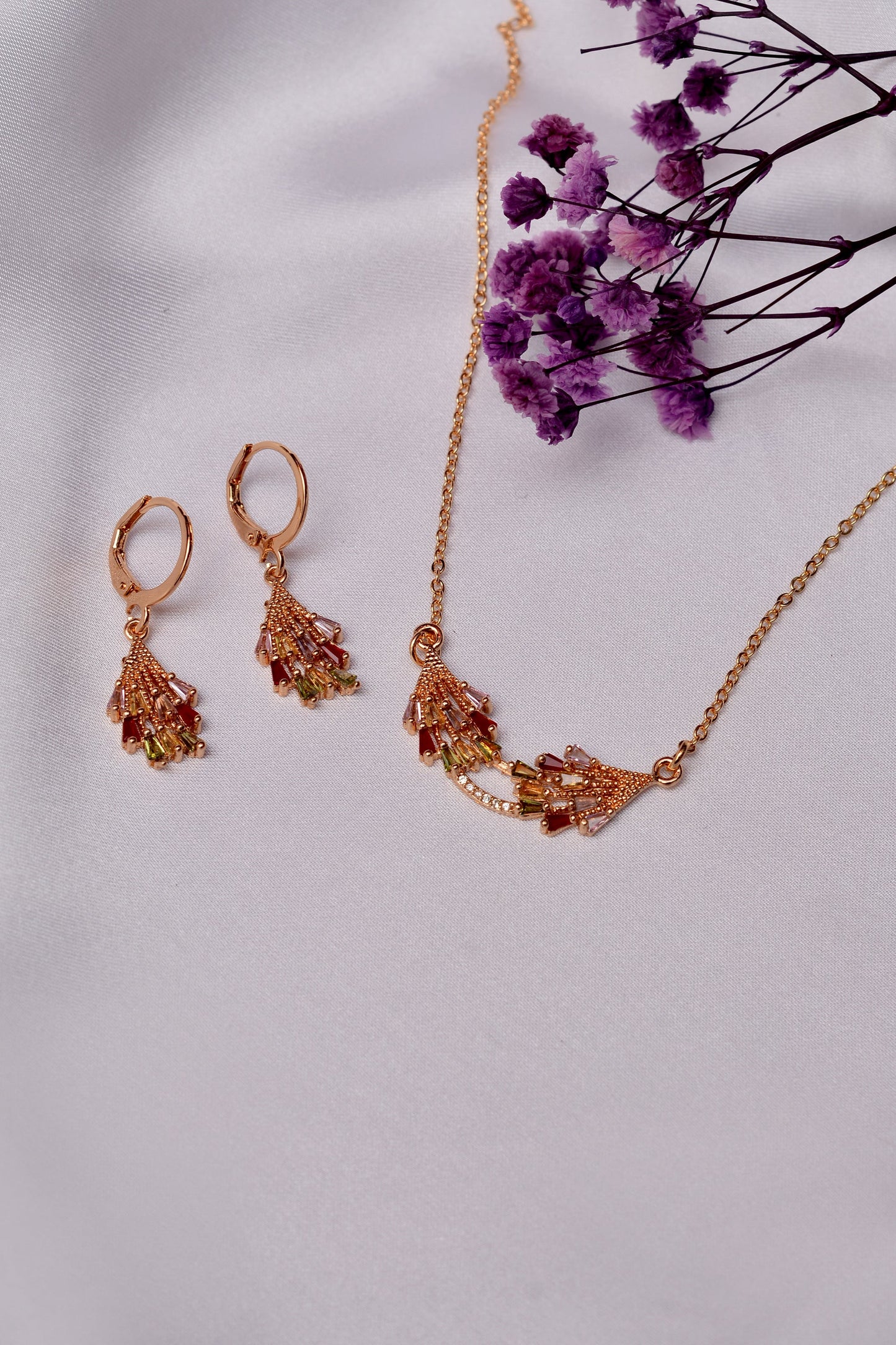 Multicolor Locket Set – Vibrant Elegance for Every Occasion