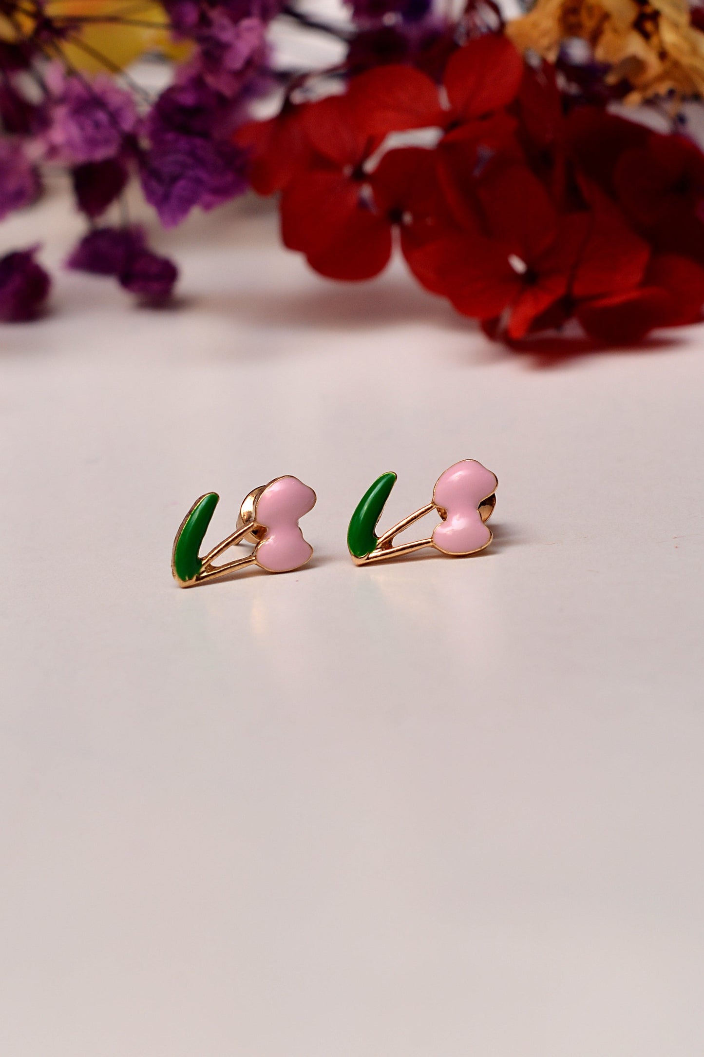 Pink Ear Studs – Soft Charm with Timeless Elegance