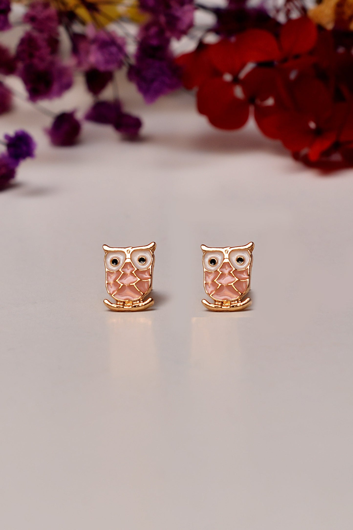 Peach Ear Studs – Soft Elegance for Everyday Special Moments