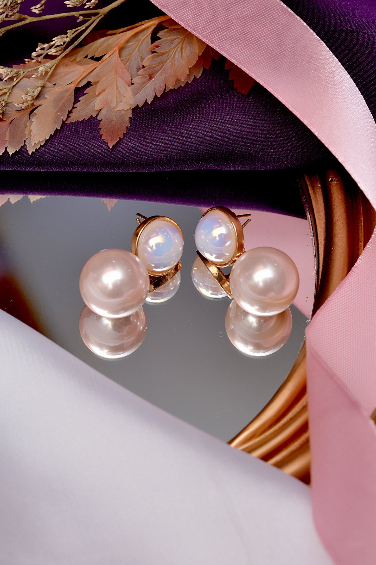 Peach Earrings – Timeless Elegance with a Gold-Plated Finish