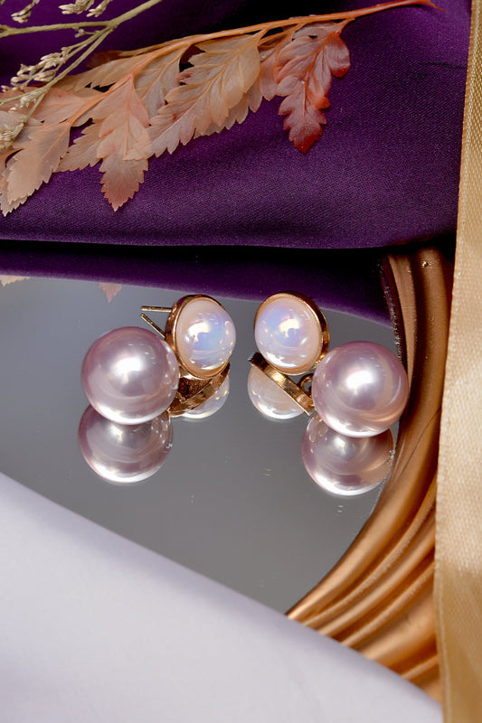 Purple Earrings – Timeless Elegance with a Gold-Plated Finish