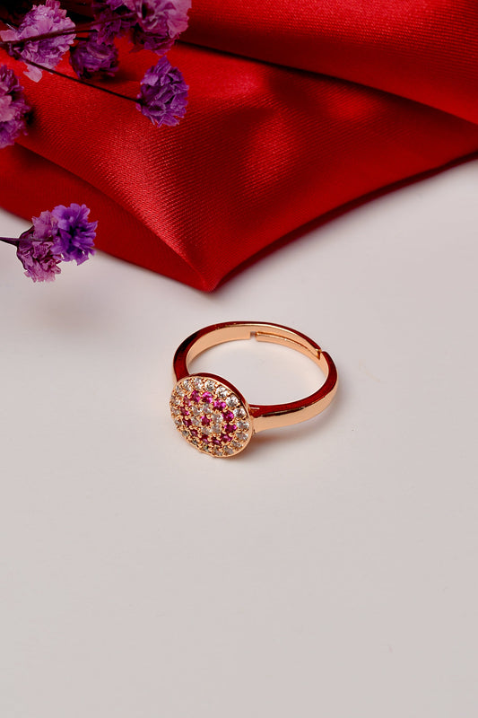 Red Ring – Bold Elegance with a Gold-Plated Finish
