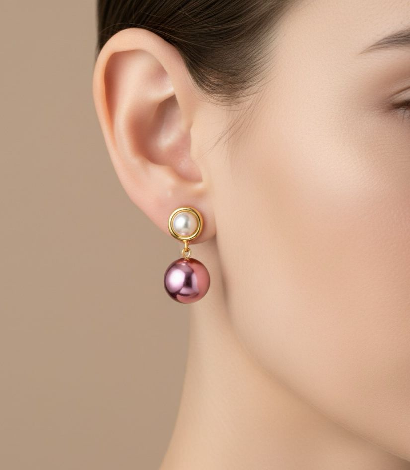 Maroon Earrings